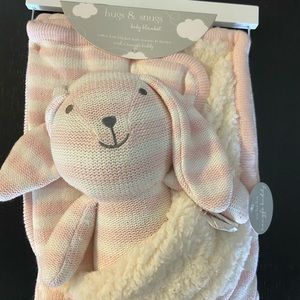 Hugs and Snugs Baby Girl Blanket/Toy Set NWT